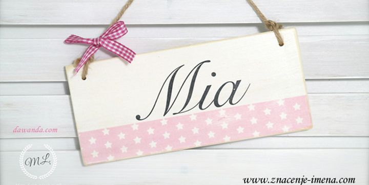 Značenje imena Mia
