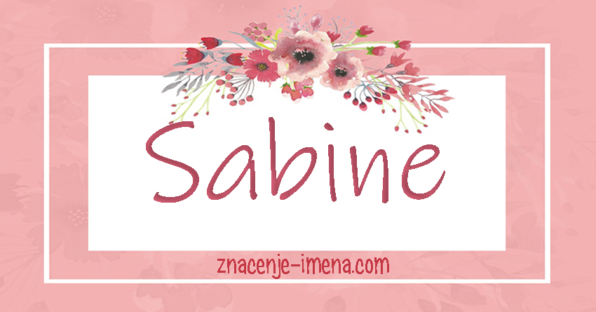 Značenje imena Sabine